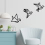 Wallity Origami Escultura de Pared de Metal Negra